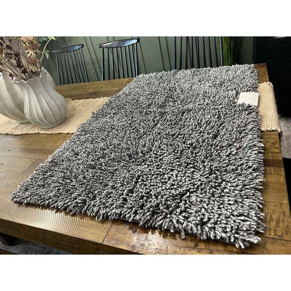 Casaluna Cotton Looped 40x24" Bath Rug Mélange Machine Washable GRAY NEW - Picture 3 of 4